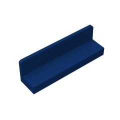 Panel 1 x 4 x 1 with Rounded Corners - Thin Wall #15207 Dark Blue