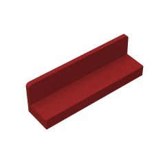 Panel 1 x 4 x 1 with Rounded Corners - Thin Wall #15207 Dark Red 10 pieces
