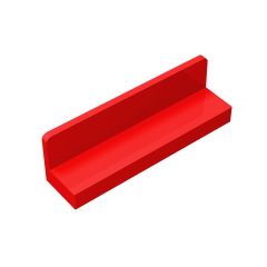 Panel 1 x 4 x 1 with Rounded Corners - Thin Wall #15207 Red