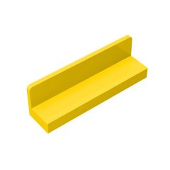 Panel 1 x 4 x 1 with Rounded Corners - Thin Wall #15207 Yellow 10 pieces
