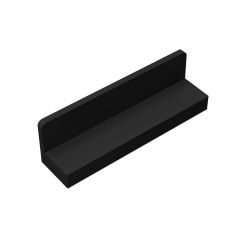 Panel 1 x 4 x 1 with Rounded Corners - Thin Wall #15207 Black