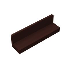 Panel 1 x 4 x 1 with Rounded Corners - Thin Wall #15207 Dark Brown