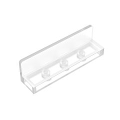 Panel 1 x 4 x 1 with Rounded Corners - Thin Wall #15207  Trans-Clear Gobricks