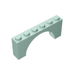 Brick Arch 1 x 6 x 2 - Thin Top without Reinforced Underside - New Version #15254 Light Aqua