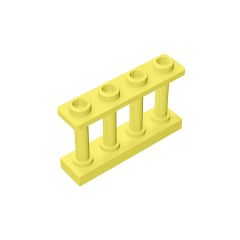 Fence Spindled 1 x 4 x 2 - 4 Top Studs #15332 Bright Light Yellow