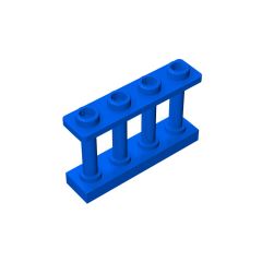 Fence Spindled 1 x 4 x 2 - 4 Top Studs #15332 Blue