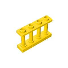 Fence Spindled 1 x 4 x 2 - 4 Top Studs #15332 Yellow
