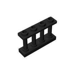 Fence Spindled 1 x 4 x 2 - 4 Top Studs #15332 Black 10 pieces