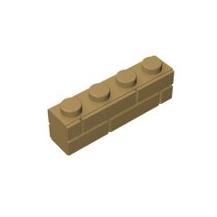 Brick Special 1 x 4 with Masonry Brick Profile #15533 Dark Tan