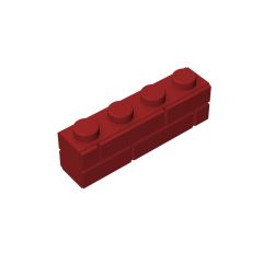 Brick Special 1 x 4 with Masonry Brick Profile #15533 Dark Red