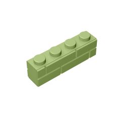 Brick Special 1 x 4 with Masonry Brick Profile #15533 Olive Green