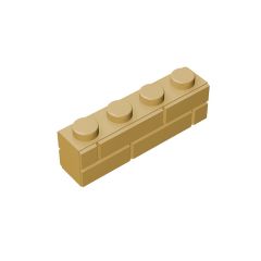 Brick Special 1 x 4 with Masonry Brick Profile #15533 Tan