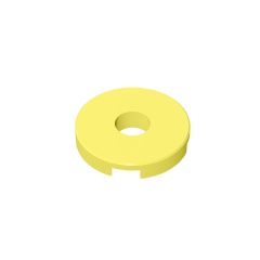 Tile, Round 2 x 2 With Hole #15535 Bright Light Yellow