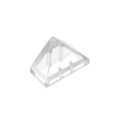 Slope 45 2 x 1 Triple With Bottom Stud Holder #15571 Trans-Clear
