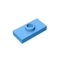 Plate Special 1 x 2 with 1 Stud with Groove and Inside Stud Holder (Jumper) #15573 Medium Blue