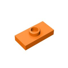 Plate Special 1 x 2 with 1 Stud with Groove and Inside Stud Holder (Jumper) #15573 Orange