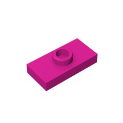 Plate Special 1 x 2 with 1 Stud with Groove and Inside Stud Holder (Jumper) #15573 Magenta