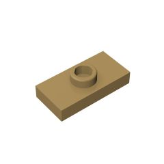 Plate Special 1 x 2 with 1 Stud with Groove and Inside Stud Holder (Jumper) #15573 Dark Tan 10 pieces