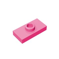 Plate Special 1 x 2 with 1 Stud with Groove and Inside Stud Holder (Jumper) #15573 Dark Pink