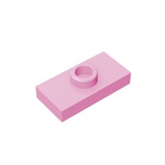 Plate Special 1 x 2 with 1 Stud with Groove and Inside Stud Holder (Jumper) #15573 Bright Pink