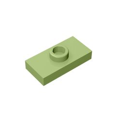 Plate Special 1 x 2 with 1 Stud with Groove and Inside Stud Holder (Jumper) #15573 Olive Green
