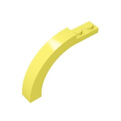 Brick Arch 1 x 6 x 3 1/3 Curved Top #15967 Bright Light Yellow