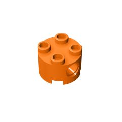 Brick, Round 2 x 2 With Pin Holes #17485 Orange