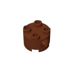 Brick, Round 2 x 2 With Pin Holes #17485 Reddish Brown