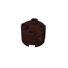 Brick, Round 2 x 2 With Pin Holes #17485 Dark Brown