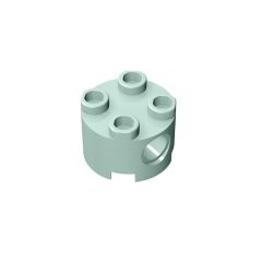 Brick, Round 2 x 2 With Pin Holes #17485 Light Aqua