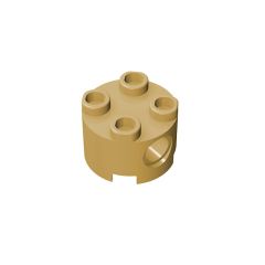 Brick, Round 2 x 2 With Pin Holes #17485 Tan