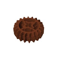 Technic Gear 20 Tooth Double Bevel with Axle Hole Type 1 [+ Opening] #18575 Reddish Brown