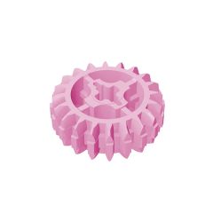 Technic Gear 20 Tooth Double Bevel with Axle Hole Type 1 [+ Opening] #18575 Bright Pink