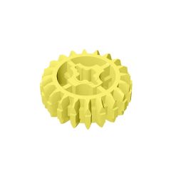 Technic Gear 20 Tooth Double Bevel with Axle Hole Type 1 [+ Opening] #18575 Bright Light Yellow