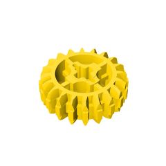 Technic Gear 20 Tooth Double Bevel with Axle Hole Type 1 [+ Opening] #18575 Yellow