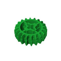 Technic Gear 20 Tooth Double Bevel with Axle Hole Type 1 [+ Opening] #18575 Green