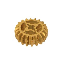 Technic Gear 20 Tooth Double Bevel with Axle Hole Type 1 [+ Opening] #18575 Pearl Gold