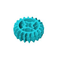 Technic Gear 20 Tooth Double Bevel with Axle Hole Type 1 [+ Opening] #18575 Medium Azure