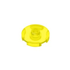 Plate Special Round 2 x 2 with Center Stud (Jumper Plate) #18674 Trans-Yellow