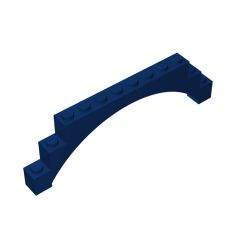 Brick Arch 1 x 12 x 3 Raised Arch with 5 Cross Supports #18838 Dark Blue