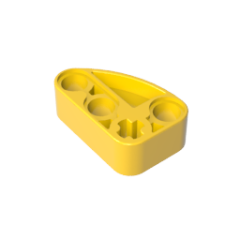 Technic Beam 2 x 3 L-Shape with Quarter Ellipse Thick #71708 Yellow Gobricks