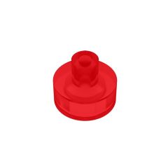 Tile Round 1 x 1 with Hollow Bar #20482 Trans-Red