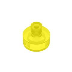 Tile Round 1 x 1 with Hollow Bar #20482 Trans-Yellow