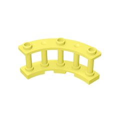 Fence Spindled 4 x 4 x 2 Quarter Round with 3 Studs #21229 Bright Light Yellow