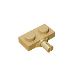 Plate Modified 1 x 2 With Wheel Holder #21445 Tan