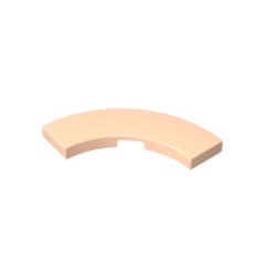 Tile 3 x 3 Curved, Macaroni #79393