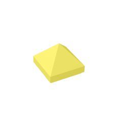 Slope 45 1 x 1 x 2/3 Quadruple Convex #22388 Bright Light Yellow