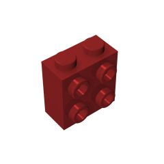 Brick Special 1 x 2 x 1 2/3 with Four Studs on One Side #22885 Dark Red
