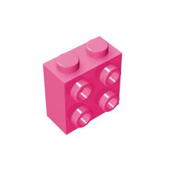 Brick Special 1 x 2 x 1 2/3 with Four Studs on One Side #22885 Dark Pink