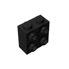 Brick Special 1 x 2 x 1 2/3 with Four Studs on One Side #22885 Black